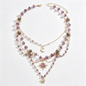 Amethyst Butterfly Celestial Layered Charm Necklace