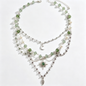 Forest Moon Crystal Layered Charm Necklace